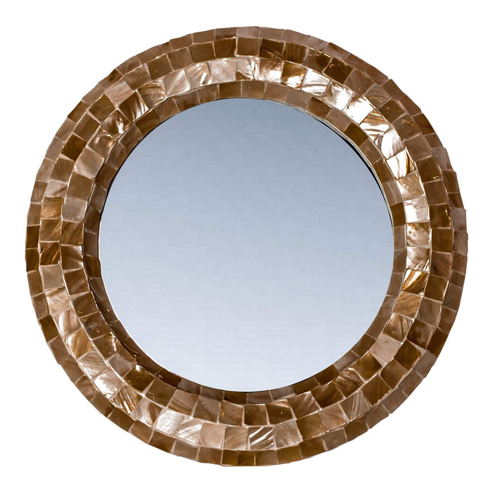 Chelsae Bronze Poly Rond Shell Spiegel Klein