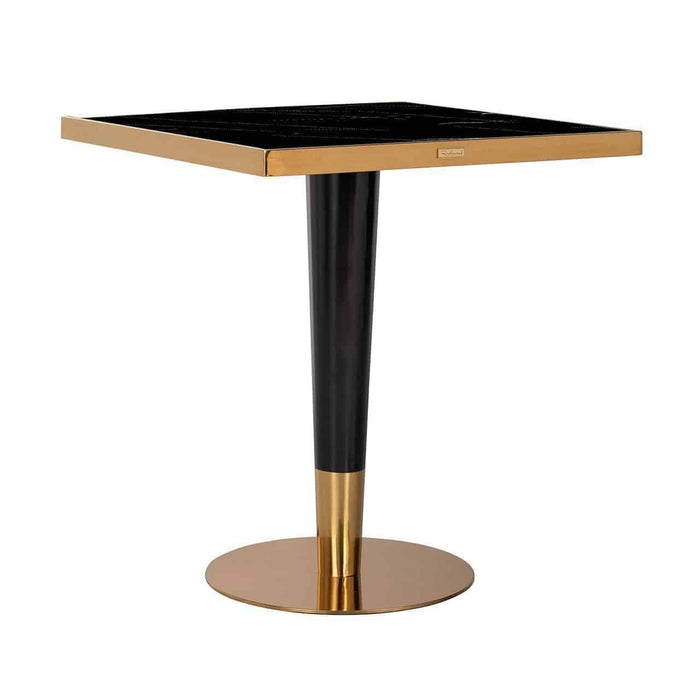 Eettafel Can Roca square black 70x70 Goud