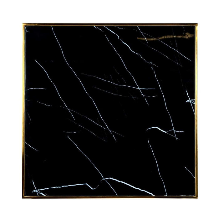 Eettafel Can Roca square black 70x70 Goud