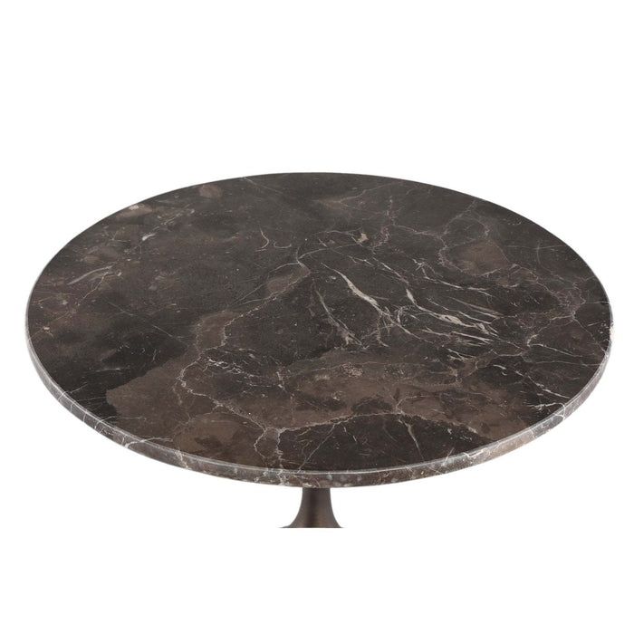 Kyarran Grey Marble Beistelltisch, rund