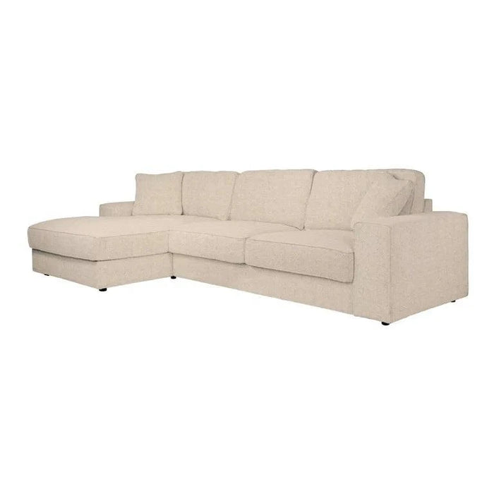 Sofa Santos lounge left + 2,5-seater beige niagara