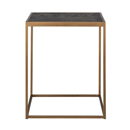 Bijzettafel Blackbone brass 50x50 (Black rustic)