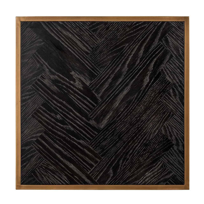 Bijzettafel Blackbone brass 50x50 (Black rustic)