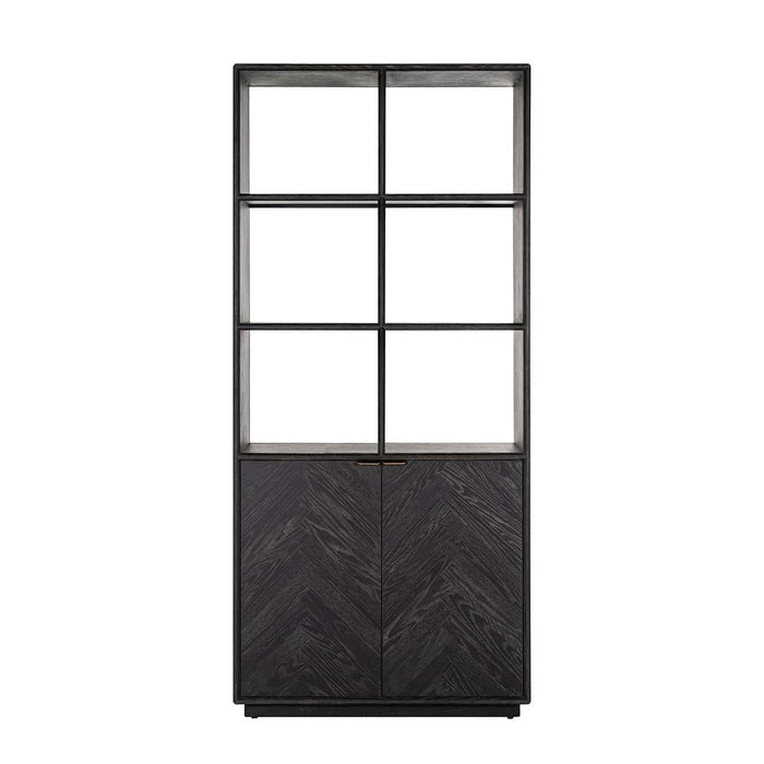 Boekenkast Blackbone brass 2-deuren (Black rustic)