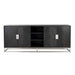 Dressoir Blackbone silver 4-deuren + open vak (Black rustic)