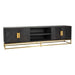 TV-dressoir Blackbone gold 4-deuren 220 (Black rustic)