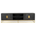 TV-dressoir Blackbone gold 4-deuren 220 (Black rustic)