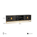 TV-dressoir Blackbone gold 4-deuren 220 (Black rustic)