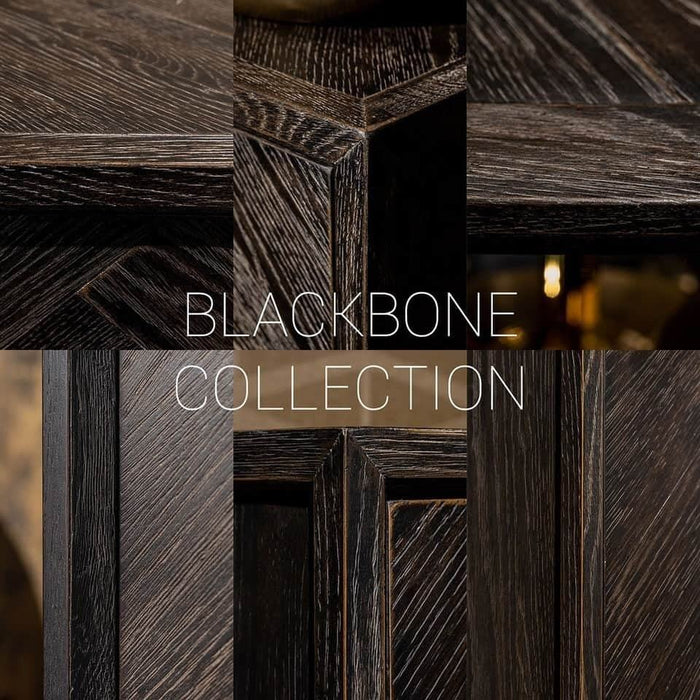 TV-dressoir Blackbone gold 4-deuren 220 (Black rustic)