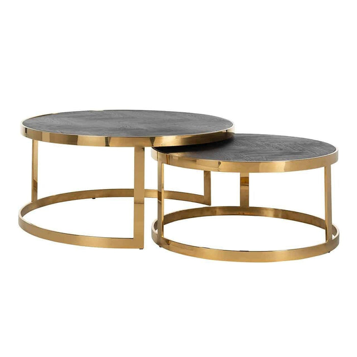 Coffee table Blackbone gold set of 2