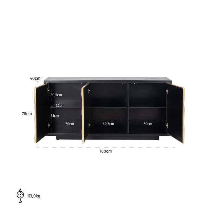 Dressoir Esher 3-deuren (Black)