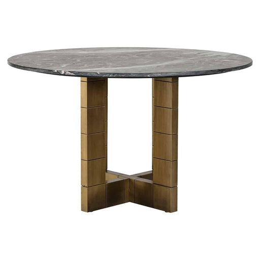 Eettafel Collada 130Ø Zwart/Goud