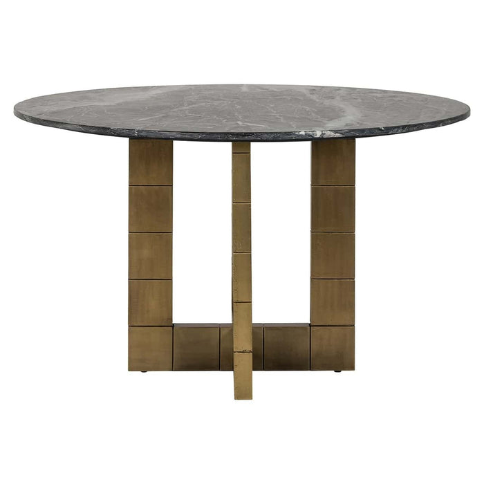 Eettafel Collada 130Ø Zwart/Goud