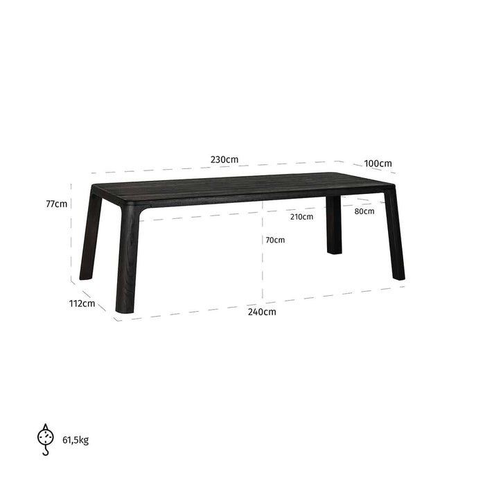 Eettafel Baccarat 230cm