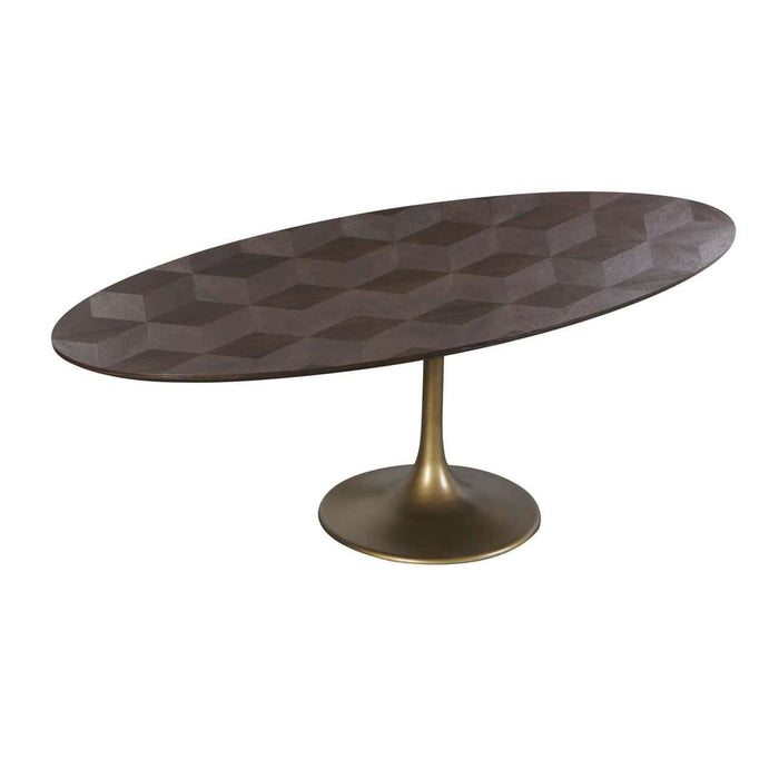 Eettafel Luxor ovaal diamant 230 Bruin