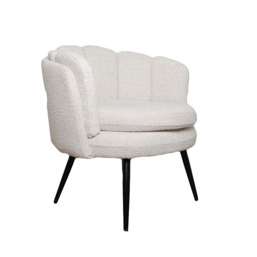 High five loungestoel wit parelmoer (boucle)