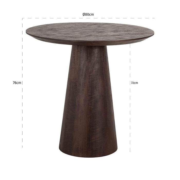 Eettafel Willow 80Ø Bruin