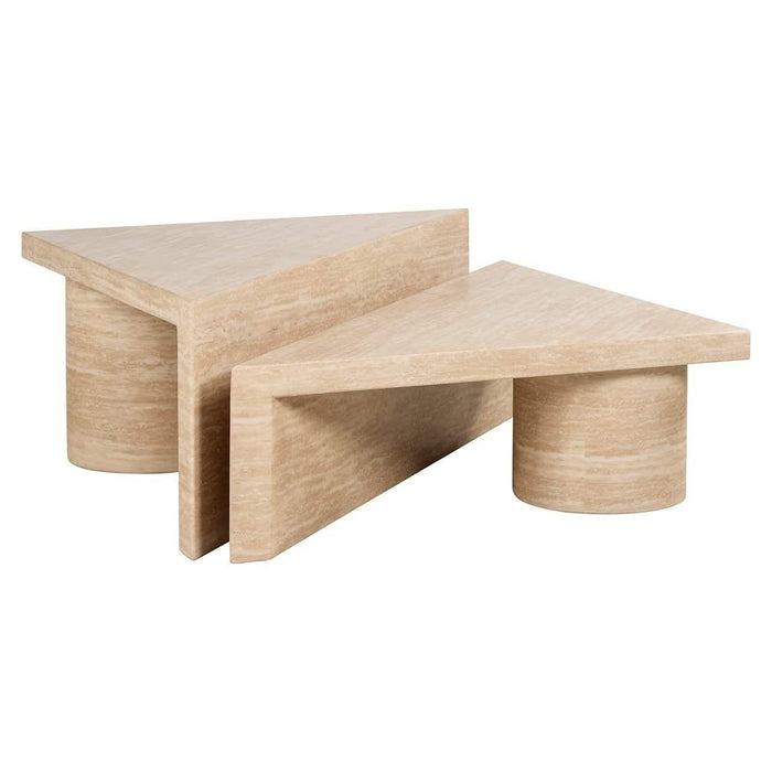 Salontafel set Fictus Travertine faux