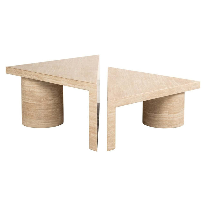 Salontafel set Fictus Travertine faux