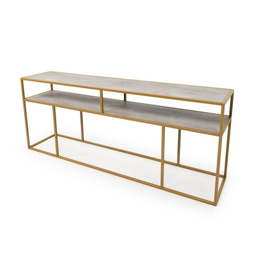 Stalux Side-table 'Teun' 200cm, kleur goud / beton