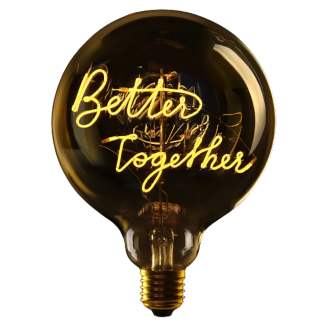 Dekorative Lampe „Better Together“ – verkabelt