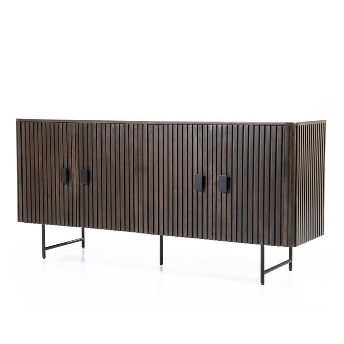 Remi 4-türiges Sideboard. - braun