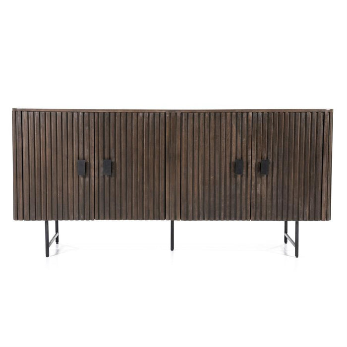 Remi 4-türiges Sideboard. - braun