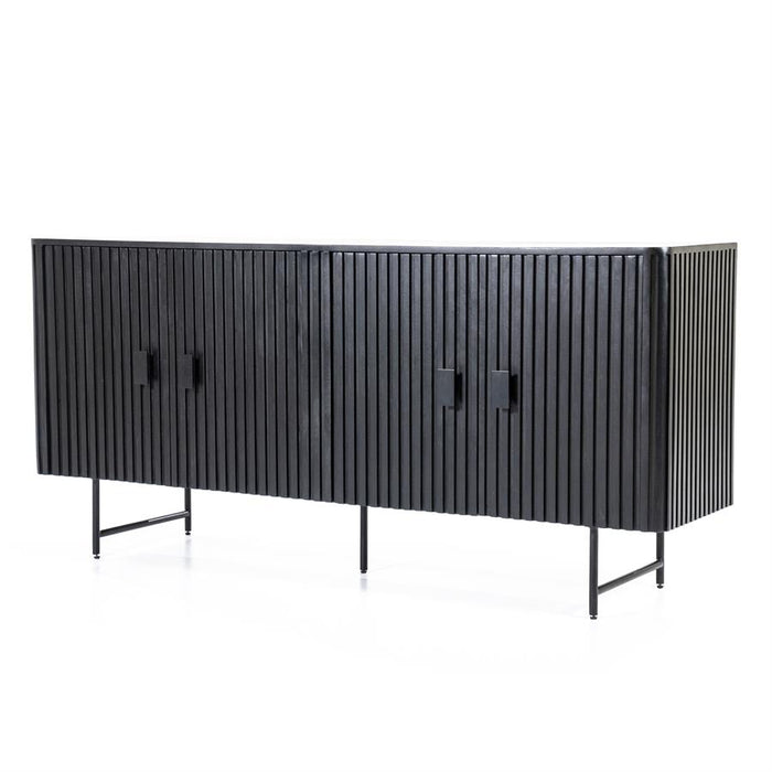 Remi 4-türiges Sideboard. - Schwarz