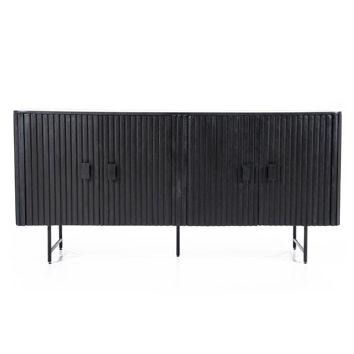 Remi 4-türiges Sideboard. - Schwarz