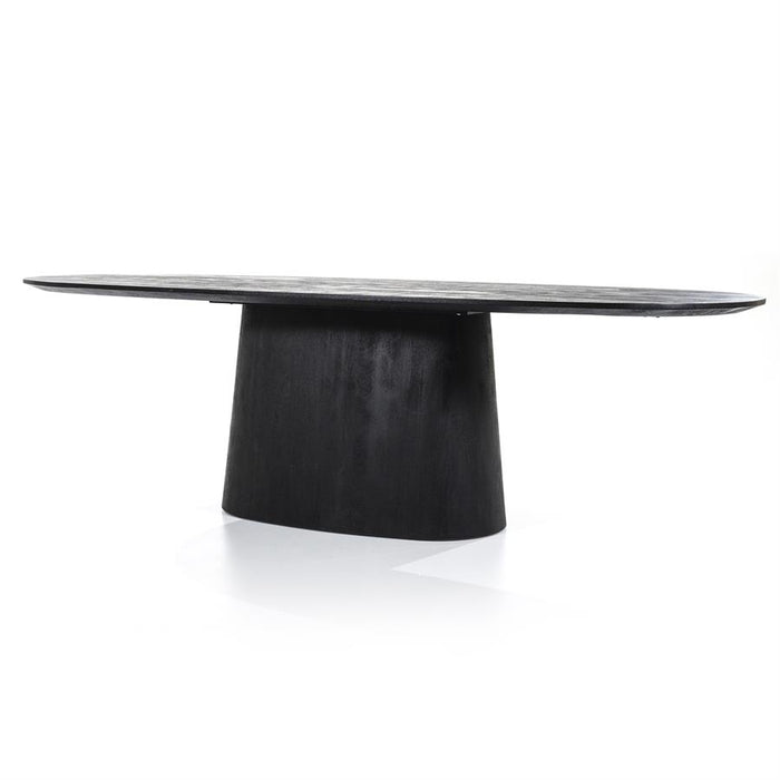 Eettafel Aron ovaal 300x110 - zwart