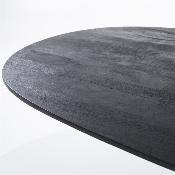 Eettafel Aron ovaal 300x110 - zwart