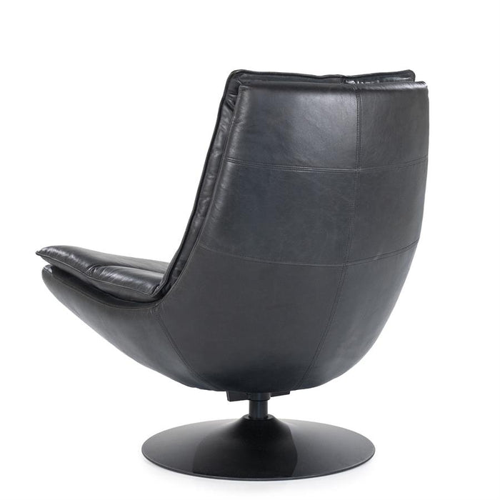 Fauteuil Sven - zwart boho leder