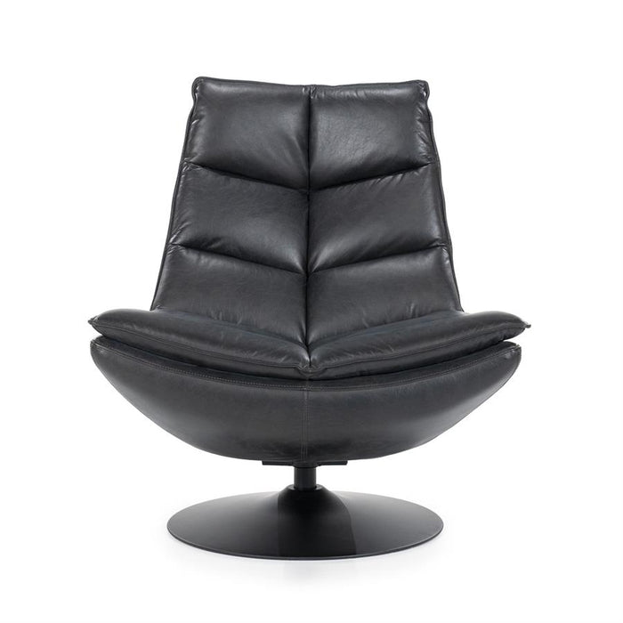 Fauteuil Sven - zwart boho leder