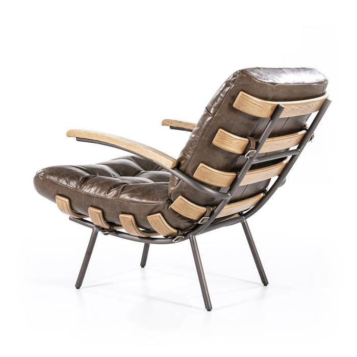 Fauteuil Bastiaan - donkerbruin java leder