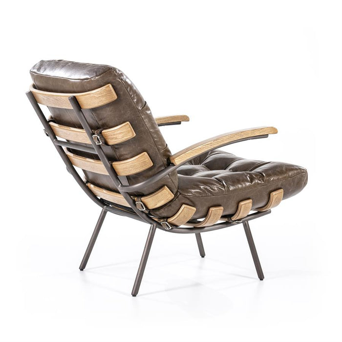 Fauteuil Bastiaan - donkerbruin java leder