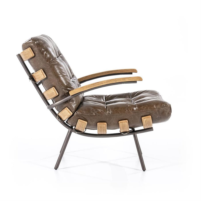 Fauteuil Bastiaan - donkerbruin java leder