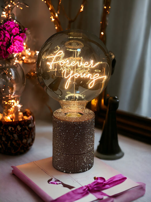 Dekorative Lampe „Forever Young“ – verkabelt