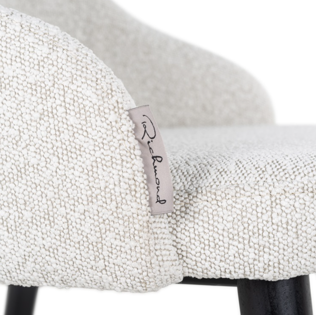 Stoel Twiggy white bouclé