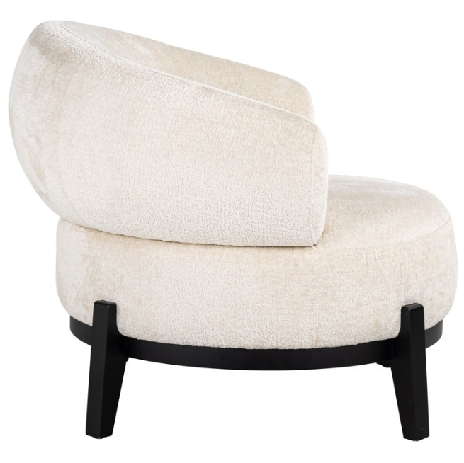 Fauteuil Montana white chenille