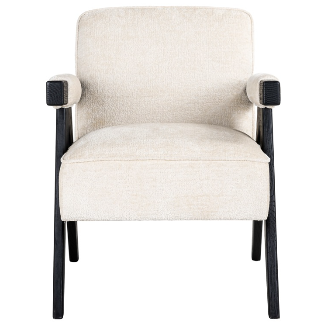 Fauteuil Cooper white chenille