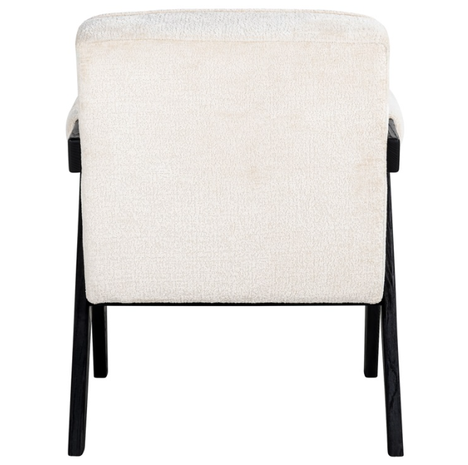 Fauteuil Cooper white chenille