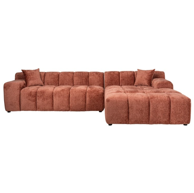 Sofa Cube 3-zits + lounge rechts (blush)