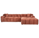 Sofa Cube 3-zits + lounge rechts (blush)