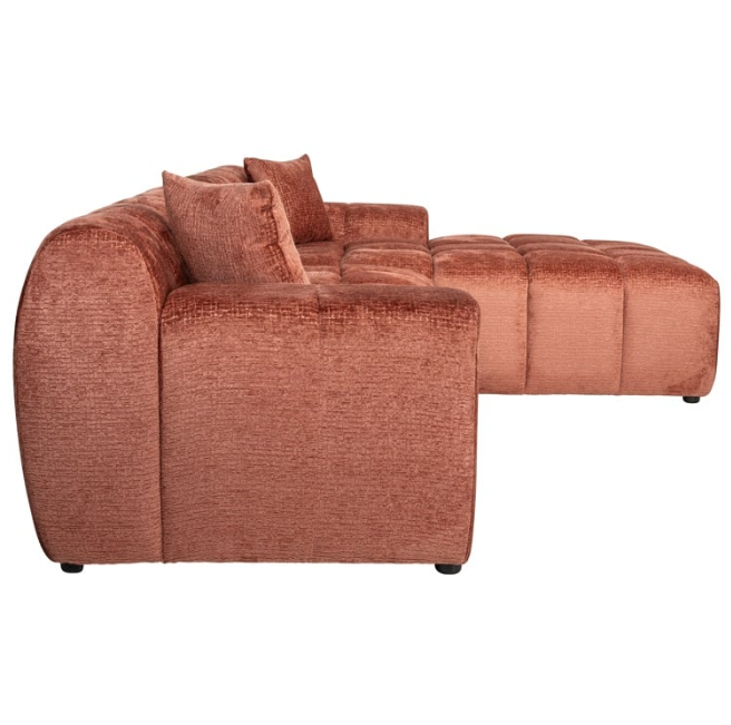 Sofa Cube 3-zits + lounge rechts (blush)