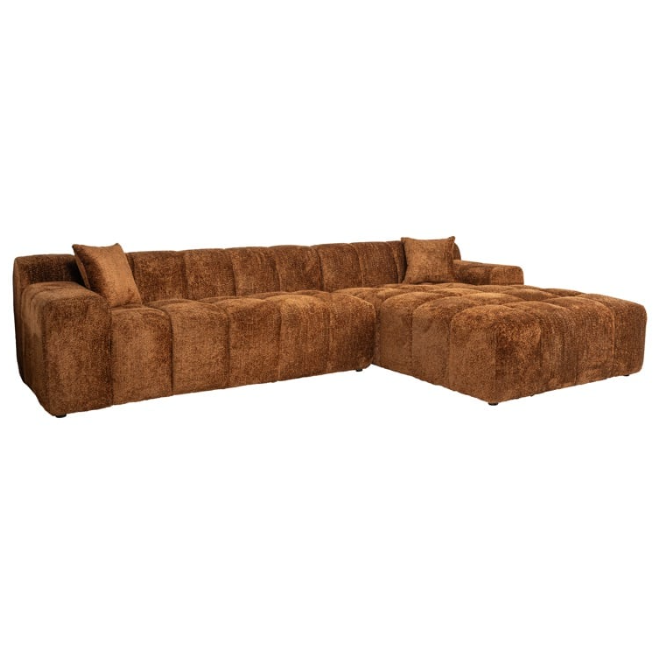 Sofa Cube 3-zits + lounge rechts (Cinnamon)