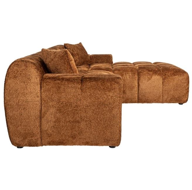 Sofa Cube 3-zits + lounge rechts (Cinnamon)