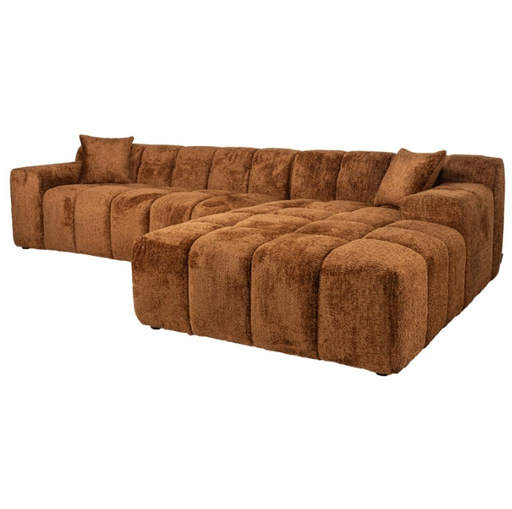 Sofa Cube 3-zits + lounge rechts (Cinnamon)