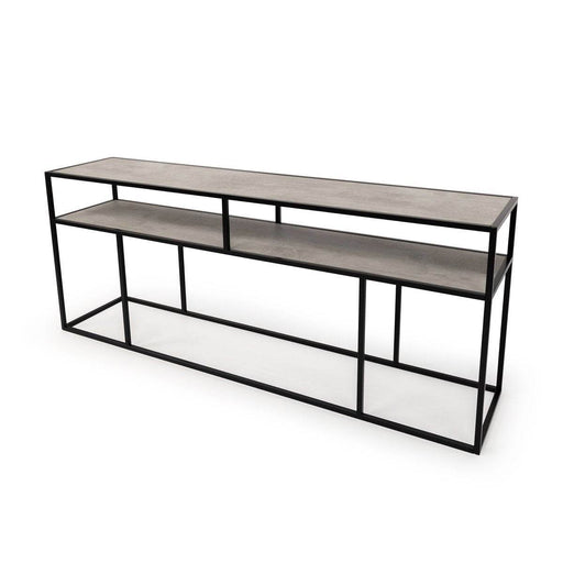 Stalux Side-table 'Teun' 200cm, kleur zwart / beton