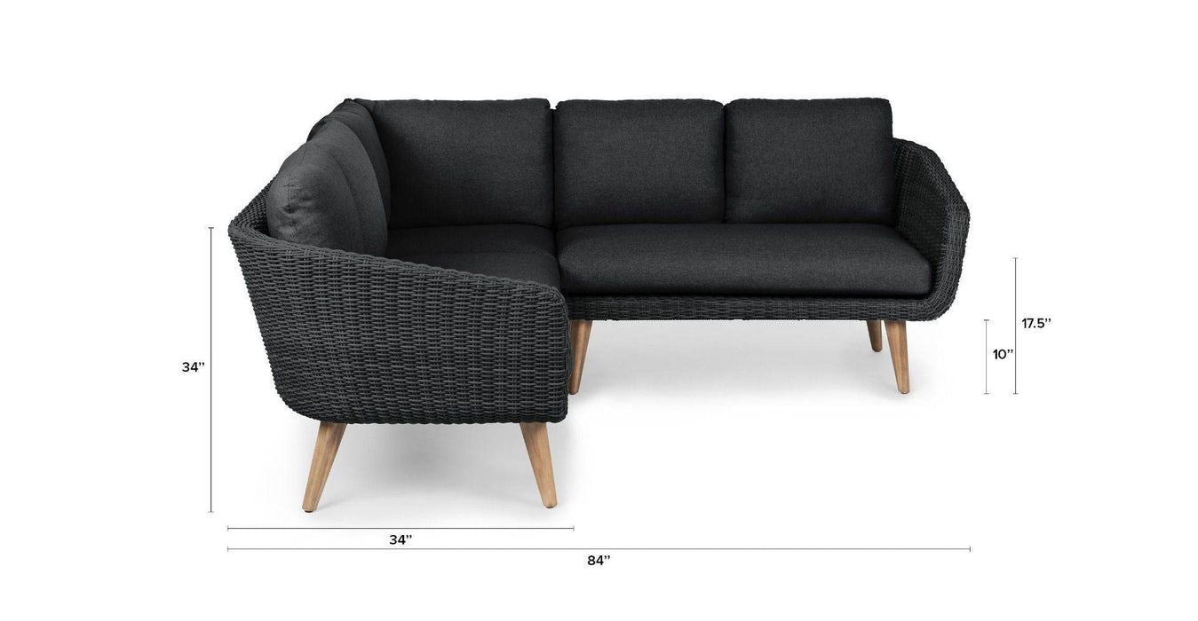 Mira Lounge Outdoor Ecksofa Alu Grau