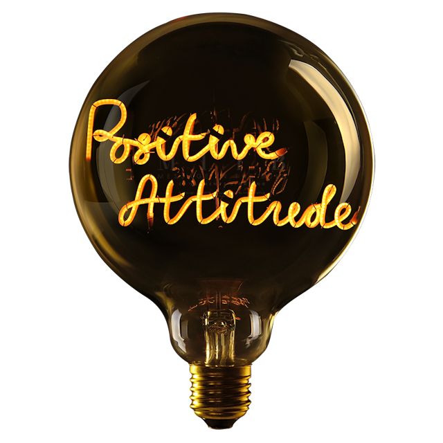 Dekorative Lampe „Positive Attitude“ – verkabelt